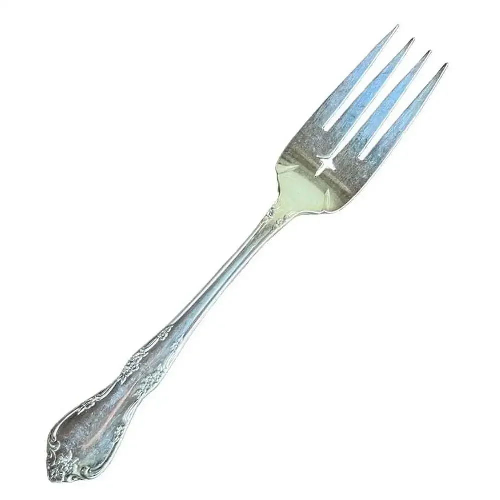 3 Vintage Oneida Community Silverplate AFFECTION Pierced 6” Forks 1960
